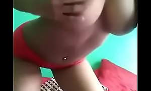 Indian teen showing their way breast