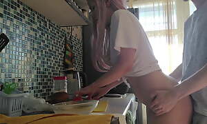 Young stepsister gets curt anal fuck on every affiliate the kitchenette