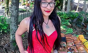 CARNE DEL MERCADO - Racy Colombian teen babe adjacent to glasses gets banged