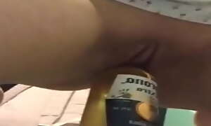 Hot Teenage Girl Masturbation Almost Beer Bottle
