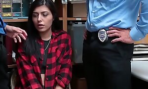 Teen shoplifter sucks with the addition of strokes