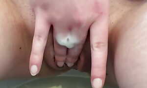 I fingering my Fattening Pussy at the Men's room