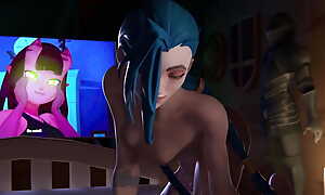 League of Legends - Night Time TV hither Jinx (Nude Version) (Animation hither Sound)