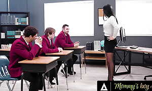 MOMMY'S BOY - Obese Titted Teacher Jasmine Jae Gets A Facial While Gangbanged Away from 3 Naughty Students
