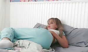 Stepbrother shy away from films his wet-nurse masturbating in her room!