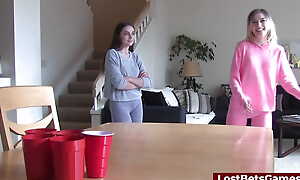 A downcast game of strip pong turns hardcore fast
