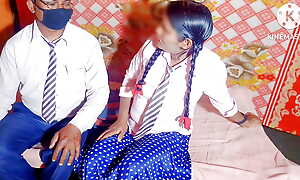 Indian cute teen girl 18+ hardcore fucked by conduct oneself brother for the first life-span after coming home from school. HQ XDESI.