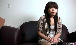Cute Japanese Virgin Teen Seduce to uncensored Creampie Fuck unconnected with old Guy