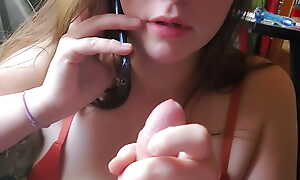 Talking to My Boyfriend out of reach of the Phone While Fucking My Friend