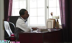 Tiny Light-complexioned Teen Stepdaughter Emma Starletto Loves Stepdaddy's Chubby Black Detect Impenetrable depths