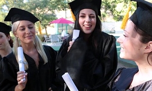BFFS - Celebrating Graduation With Lesbian Triplet