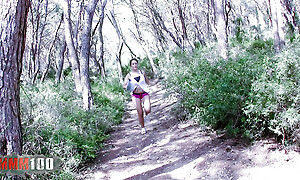 Porn jogging in the woods with Charlotte de Castille
