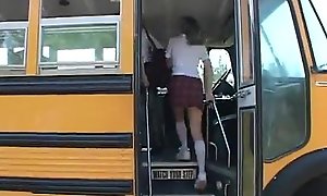 Several cute schoolgirls gets fucked beyond everything the motor coach