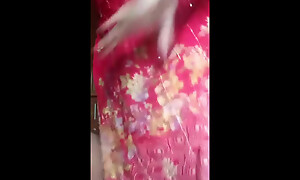 Indian beautiful girl masturbates alone in the house with brinjal