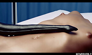 Cute Infinitesimal Girl Haneen Gives Personally to Alien Delight - Real Life Hentai Monster Bushwa Creampie