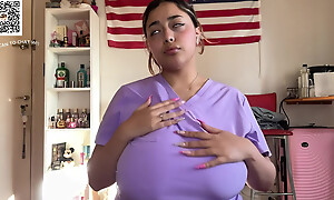 18 year old nurse with distinguished tits gives you an obstacle JOI be advantageous to a duration