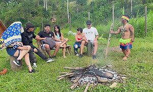 OUTDOOR SEX, Young Latinos Pay Penance To An Indian Dwarf With Hard Coition To Obtain Out Be worthwhile for His Enchanted Lands