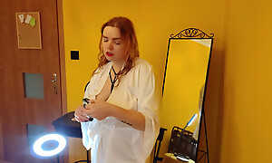 A Smoking Busty Woman Blows Their way Stepson.