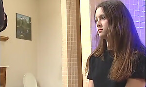 Me and my stepbrother in get under one's bathroom at home