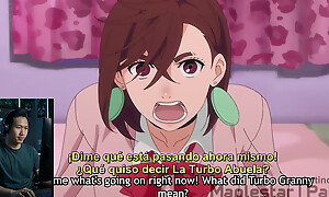 Japanese anime reaction momo chan with an increment of okarun