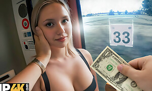 HUNT4K. Mart babe sucked a cock in an obstacle air an obstacle TRAIN STATION WC!