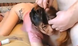 Cute ignorance teen with pigtails hairjob and cum in quill 53